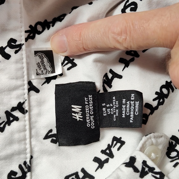 Eat My Shorts Limited Edition Bart Simpson Oversized Fit Mens Shirt - Picture 8 of 11